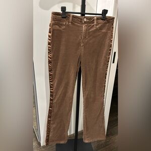 L’Agence Truffle Brown Velvet Pants - Size 29